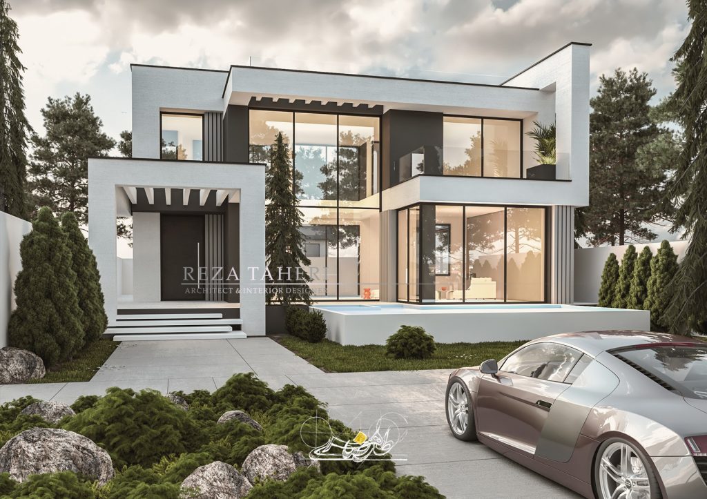 طراحی ویلای طراحی ویلا لاکچری / طراحی نما ویلا /ویلامدرن طراحی روف گاردن ویلا 1000 طراحی محوطه استخردار