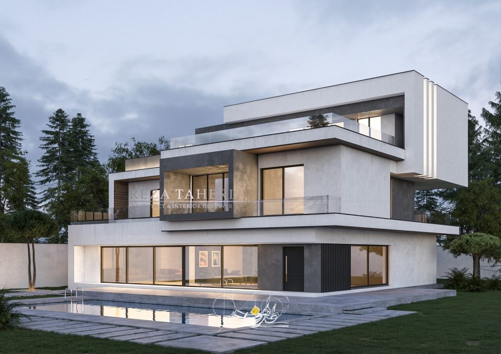 طراحی ویلای طراحی ویلا لاکچری / طراحی نما ویلا /ویلامدرن طراحی روف گاردن ویلا 1000 طراحی محوطه استخردار