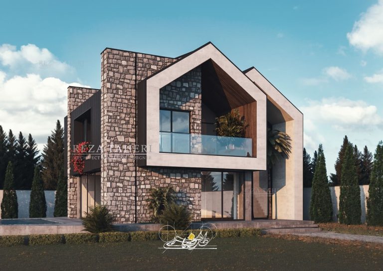 طراحی ویلای روستیک