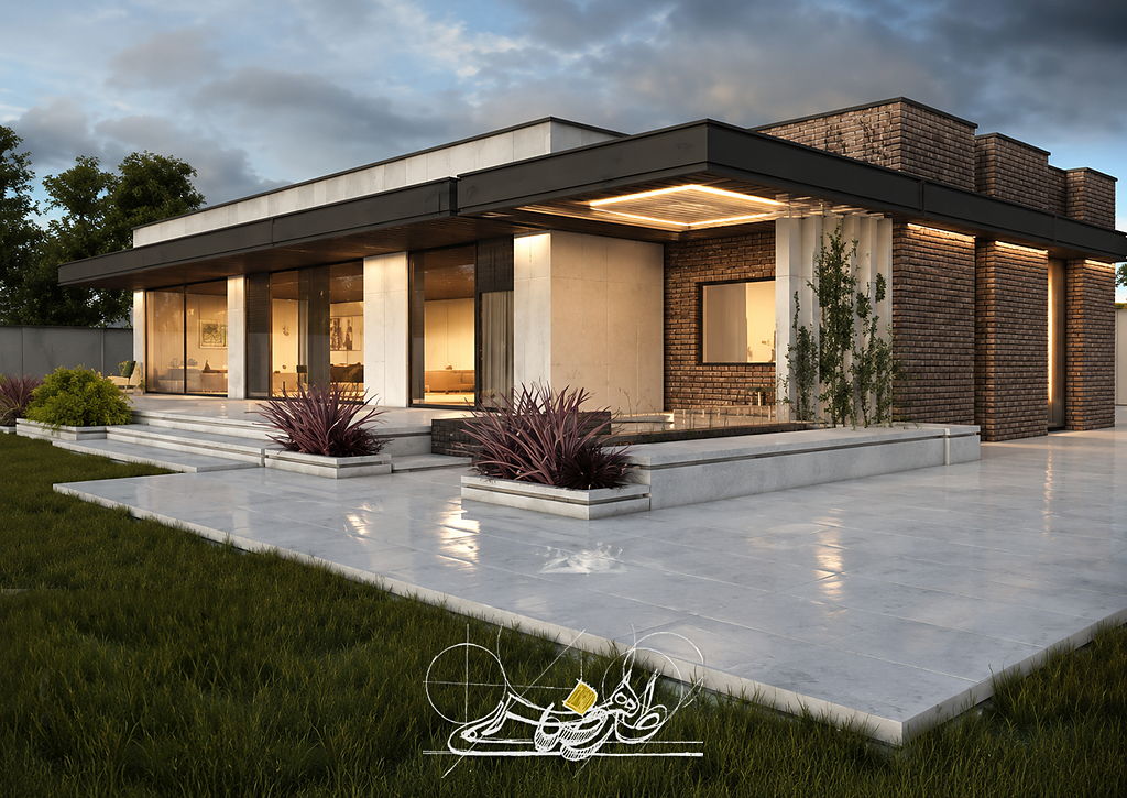 ویلای فلت طراحی توسط ویلا ۱۰۰۰ و مهندس رضا طاهری